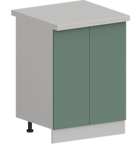 Кухня Модуль ШН 600 Белый / Матовая мята