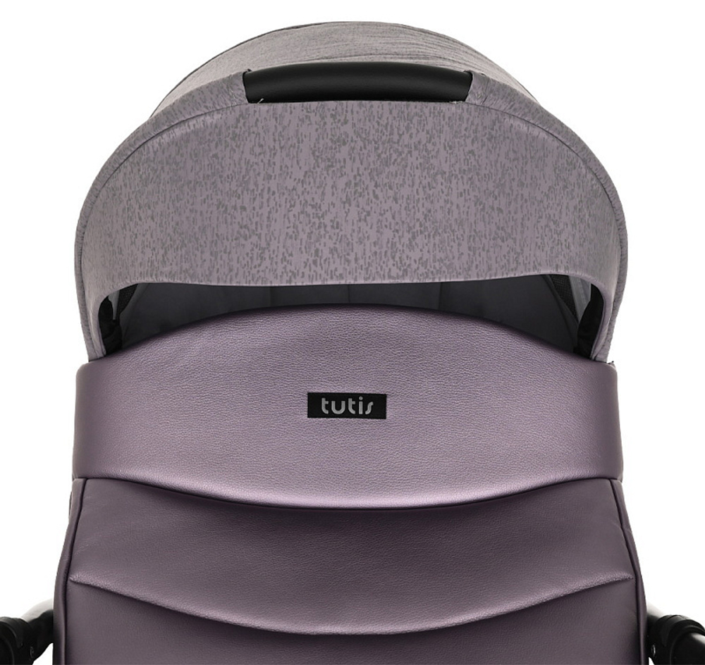 Детская коляска Tutis Novo Reflective 3 в 1 1142284 Кожа Lavender Metalic/Grey Reflective Print