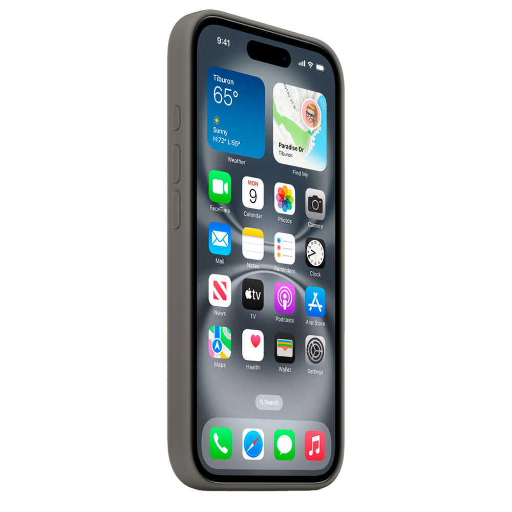 Силиконовый чехол с поддержкой MagSafe Apple Silicone Case для iPhone 16 Plus, Stone Gray (Каменно-серый)