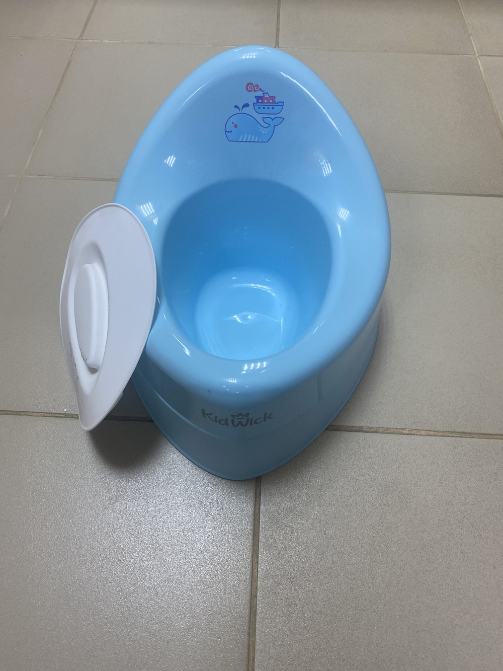 Горшок детский с крышкой "Ракушка" цвет голубой