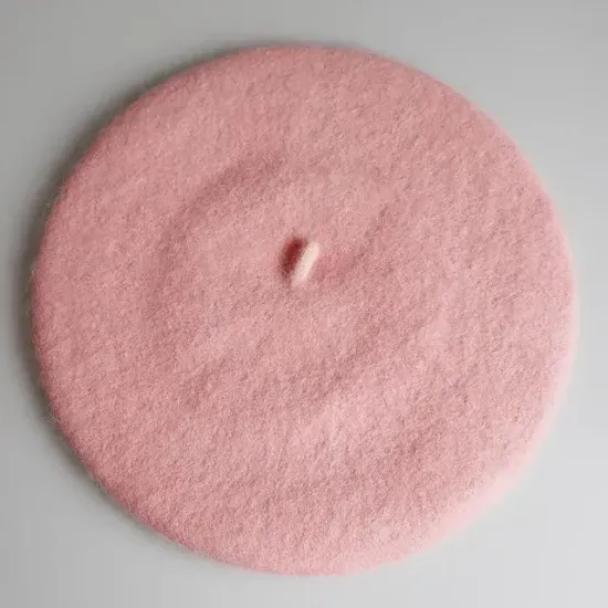 Купить женские и мужские шерстяные береты цвет розовый недорого