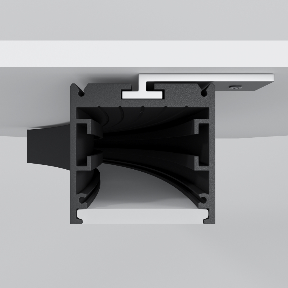 Радиусный профиль Maytoni 35x35 Ø1500мм 1/8 круга черный ALM-3535R-B-D-45°-1.5M