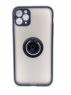 Чехол на iPhone 11 Pro Max / айфон, противоударный, с кольцом, подставкой, прозрачный