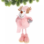Фигурка «Олененок - Зимнее чудо» 28 см, Розовый