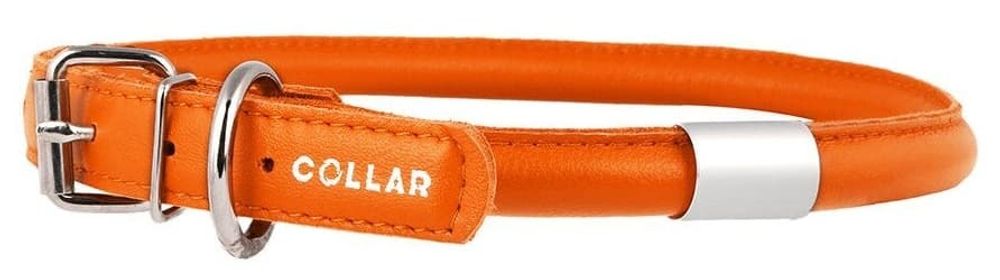Ошейник &quot;CoLLaR GLAMOUR&quot; круглый с адресником (диаметр 6мм, длина 17-20 см) оранжевый
