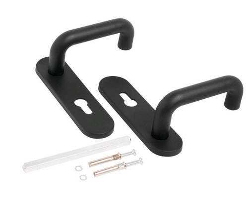 Ручки на планке Стандарт 1303 (50-90) черные с пружиной   для технических дверей / 14884