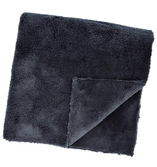 Салфетка микрофибра плюш  29*29 см, цвет серый/черника , 5 шт/ уп