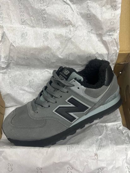 Кроссовки New Balance 574 Dark Grey с мехом