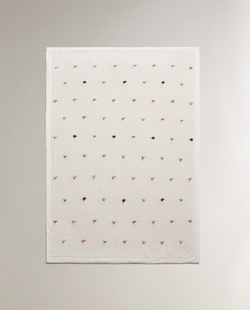 Zara Home плед детский из хлопка, в полоску, 70x100 см