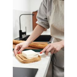 Масленка стеклянная, 18х14х6 см