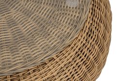 "Барселона" журнальный столик из искусственного ротанга, цвет соломенный
