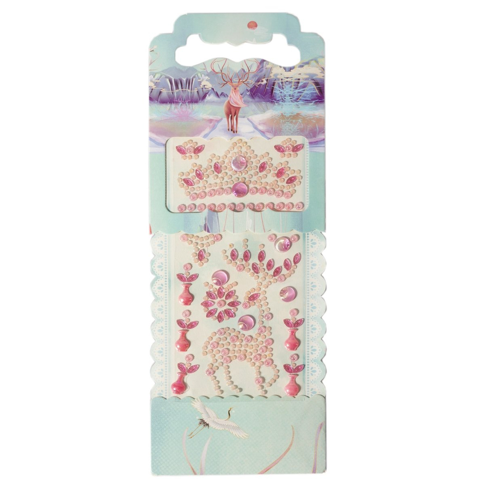 Наклейки-стразы Alingar, акриловые, "Прекрасный олень", пакет с европодвесом