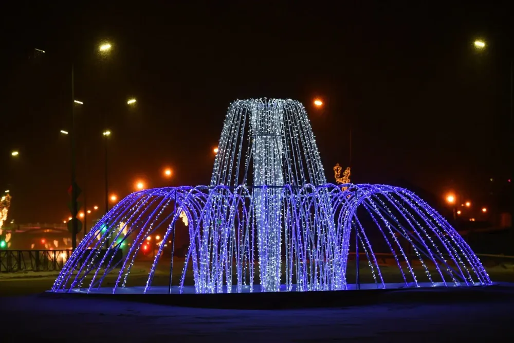 Светящийся фонтан "Зима"