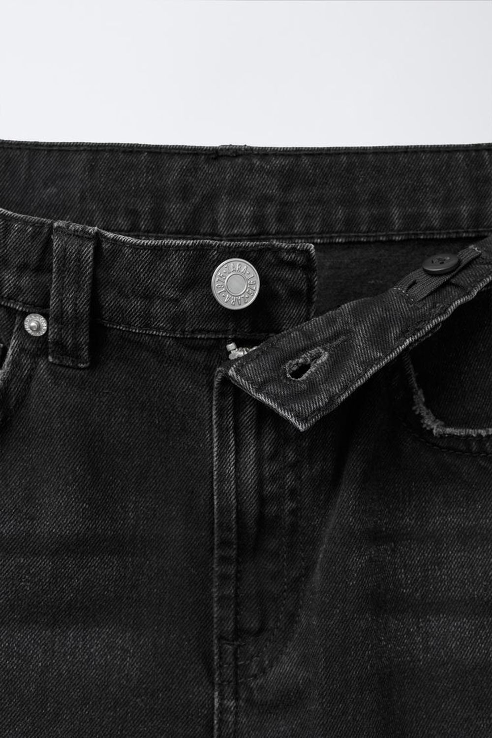 ZARA ДЖИНСЫ BALLOON С ШЛЕВКАМИ, ЧЕРНЫЙ