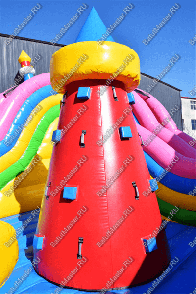 Большая площадка с высокой горкой "Дино-городок", 15*15*6 м