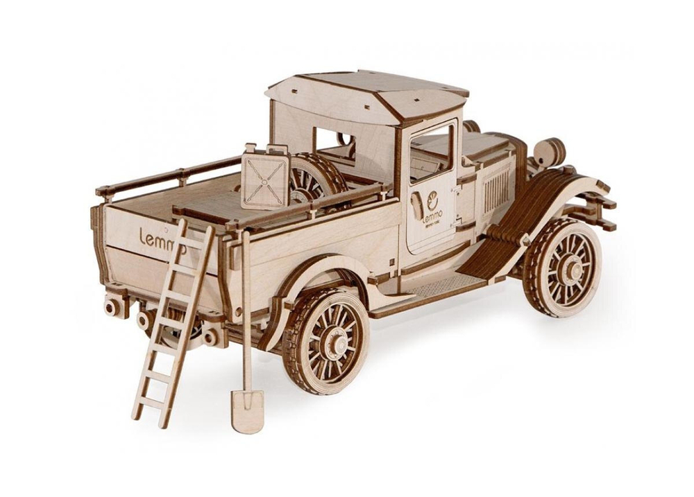 Грузовик Пикап от Леммо - Деревянный конструктор, 3D пазл, для детей и взрослых. Интересные подарки, фото