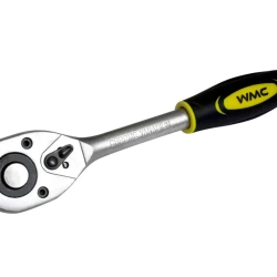 Трещотка реверсивная с резиновой ручкой 1/4''(L-155мм,24зуб.) WMC TOOLS WMC-80224