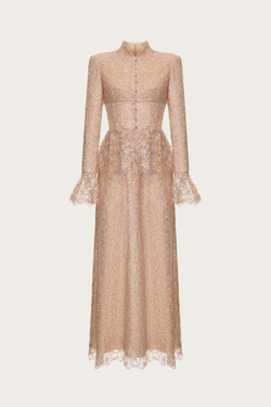 ПЛАТЬЕ МАКСИ ИЗ ШЕЛКА И КРУЖЕВА
