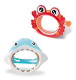 Маска для плавания детская Intex 55915 Fun Masks Краб / Очки маска для ныряния Крабик в бассейн и море Интекс 3-8 лет