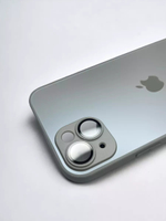 Чехол стеклянный с MagSafe, на iPhone 15 Plus, Titan Grey
