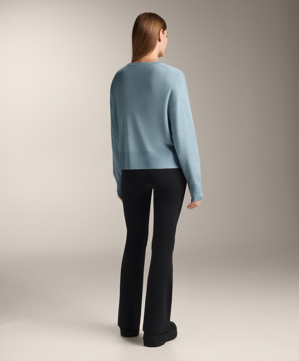 Oysho Джемпер с круглым вырезом, небесно-голубой