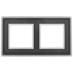 14-5102-00 ЭРА Рамка на 2 поста, стекло, Эра Elegance, прозрачный+бел