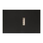 Папка с зажимом Стамм, 500мкм, корешок 14мм, черная