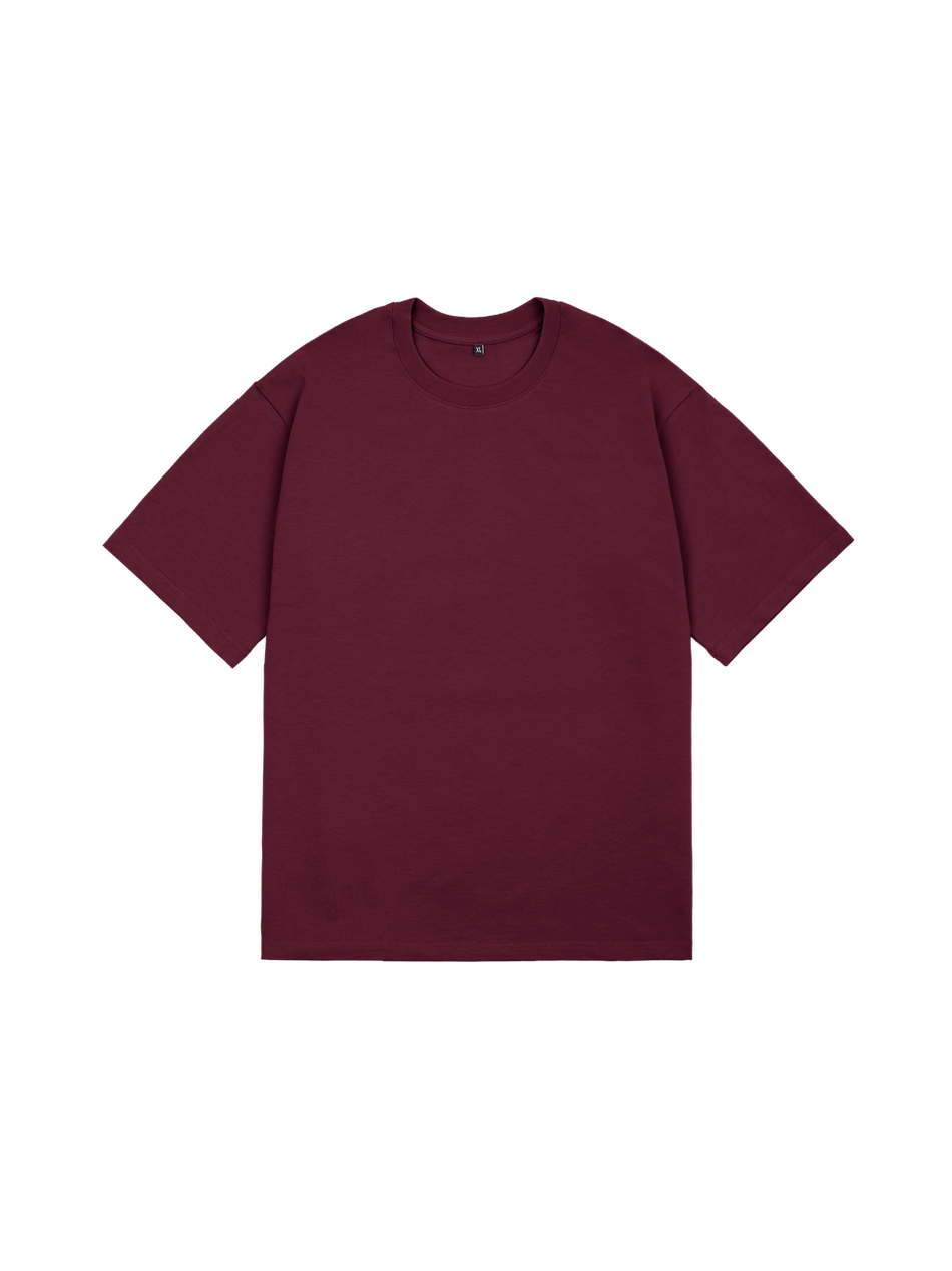 Футболка оверсайз (бордовый) 230 г