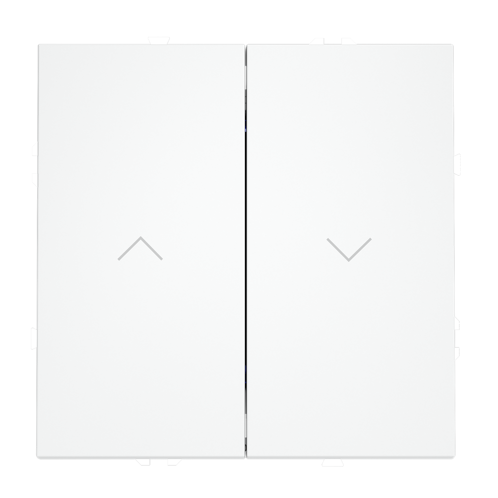 Выключатель встраиваемый VOLTUM S70 для жалюзи 10А, (белый матовый)