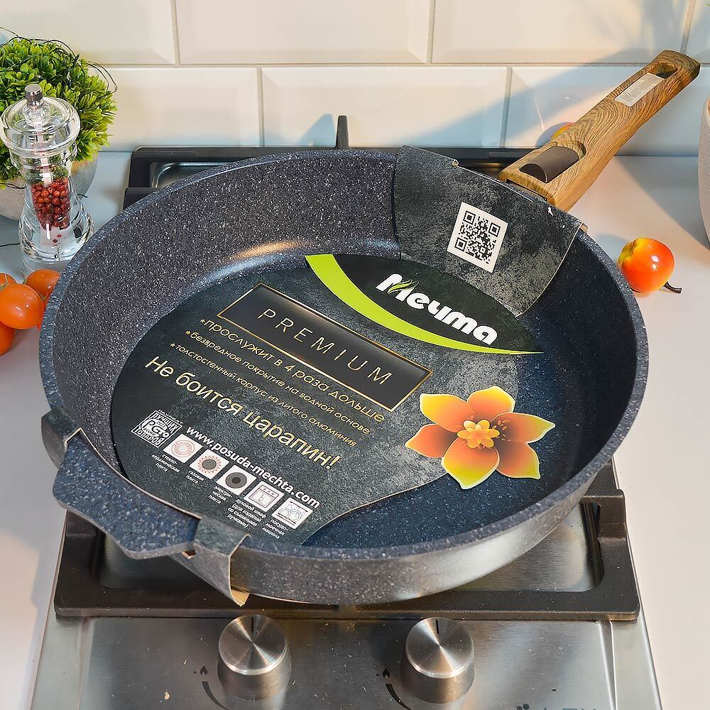 Сковорода 30см Premium blue со съемной ручкой