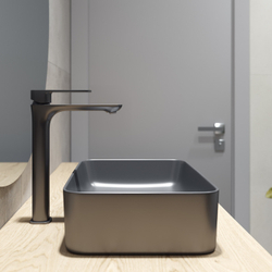 Смеситель для настольного умывальника, графит, Slide, IDDIS, SLIGM01i01