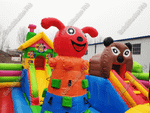 Коммерческий надувной батут "Маша и Миша" 10*6*3 м