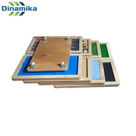 Тактильная дорожка из 8 составных модулей с тележкой