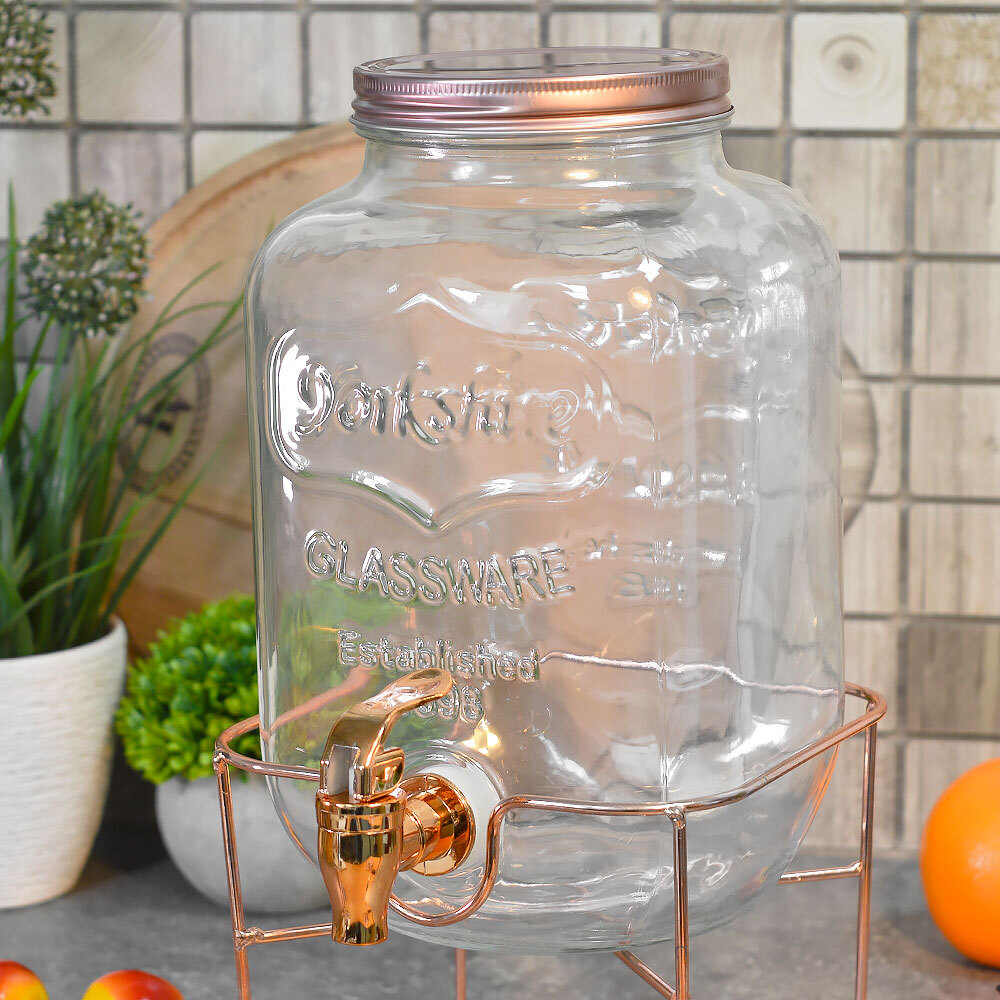 Диспенсер для напитков 4л на металлической подставке