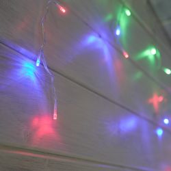 ULD-B25006-440-TTK MULTI IP44 Бахрома светодиодная с эффектом мерцания. 25м. Соединяемая. 440 светодиодов. Разноцветный свет. Провод прозрачный. ТМ Uniel