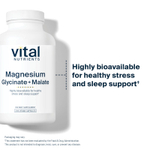 Vital Nutrients, Магний, глицинат + малат, 240 мг, 200 веганских капсул (120 мг на капсулу)