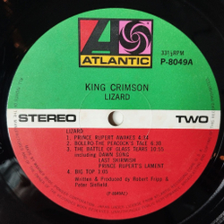 Винтажная виниловая пластинка LP King Crimson Lizard (Japan 1972) (No Obi) Cirkus