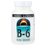 Source Naturals, B-6, 250 таблеток