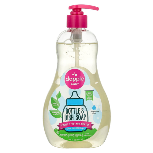 Dapple Baby, Мыло для бутылочек и посуды, без отдушек, 500 мл (16,9 жидк. унц.)