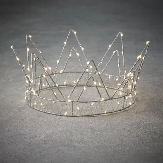 Украшение корона 12*28см.,100 белых LED ламп (84102)