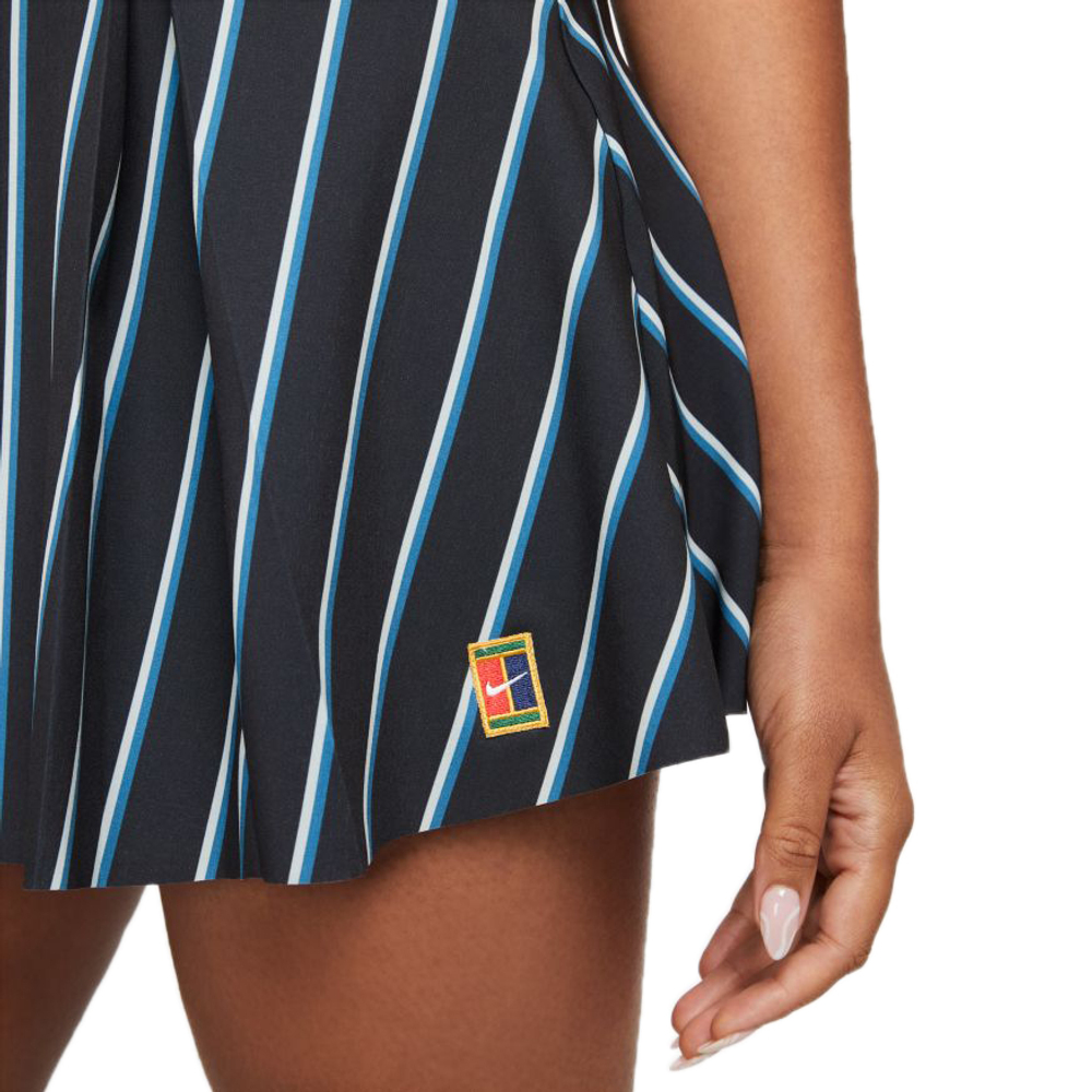 Теннисная юбка Nike Dri-Fit Club Skirt Regular Stripe Tennis Heritage W - black