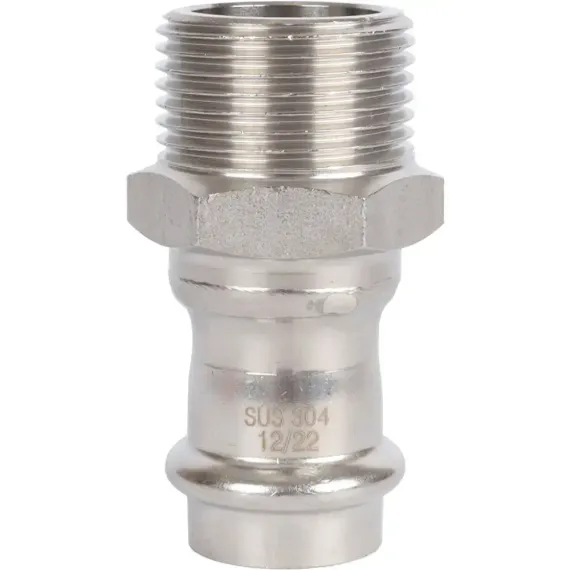 Переходник ROMMER ВПр-НР 22х1&quot; нержавеющая сталь 37975