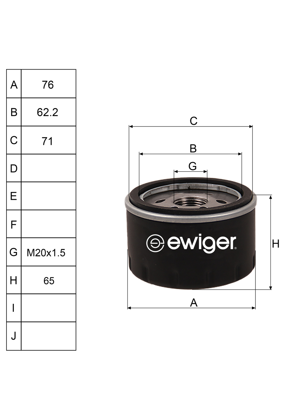 EWIGER - EW111040175-EWI - Oil Filter