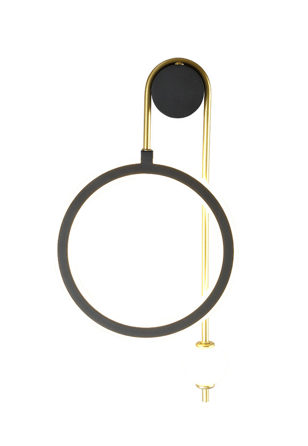 Настенный светодиодный светильник Crystal Lux CORIDA AP25W LED BLACK/GOLD