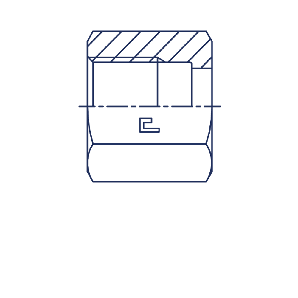 Гайка N ORFS 1.7/16