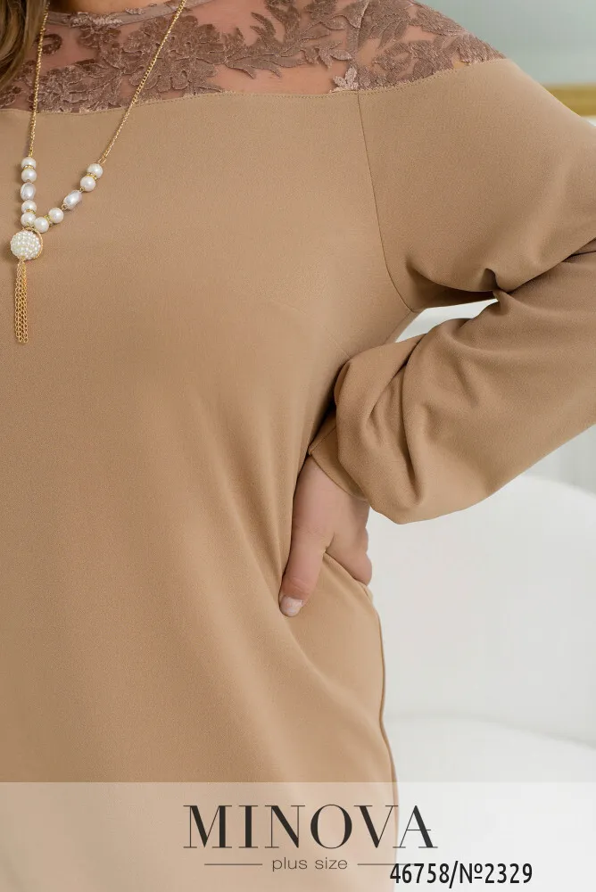 Платье 2329-бежевый Minova