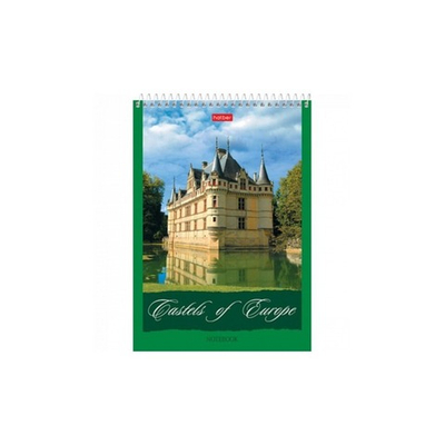 Блокнот А-5 греб. 60л. Хатбер, клетка "Замки" 60Б5C1сп