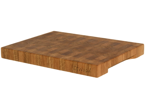 Торцевая разделочная доска 40x30x4 см. дуб, арт. 056 уцененная 1