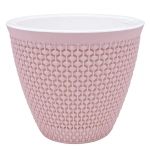 Кашпо для цветов пластиковое 3л d-19 см «Ротанг» Бежево-розовый