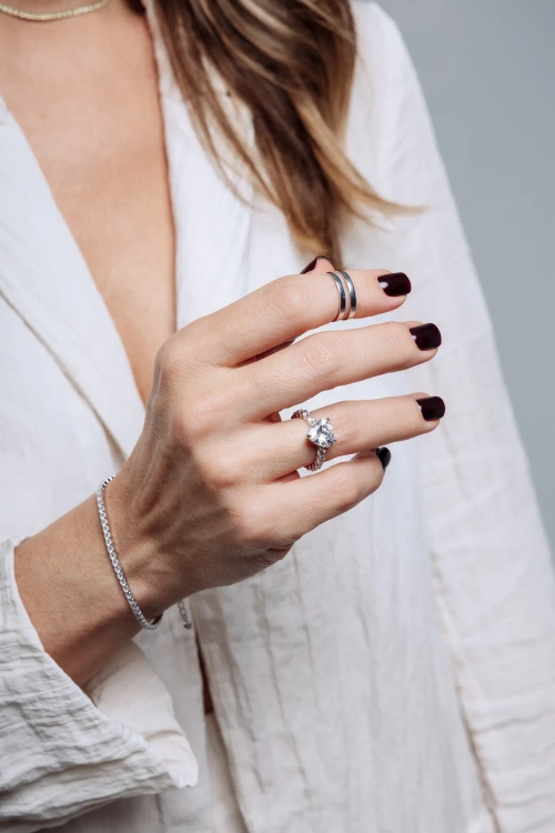 Браслет теннисный с фианитами